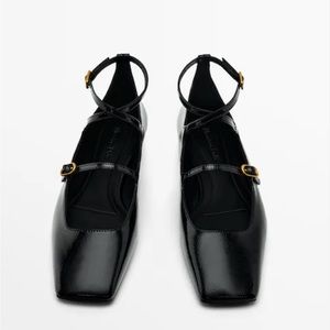 MASSIMO DUTTI Black Parent Flats 7.5 *New*